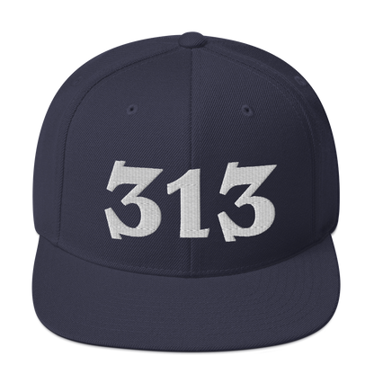 Detroit '313' Vintage Snapback (Angry Font)