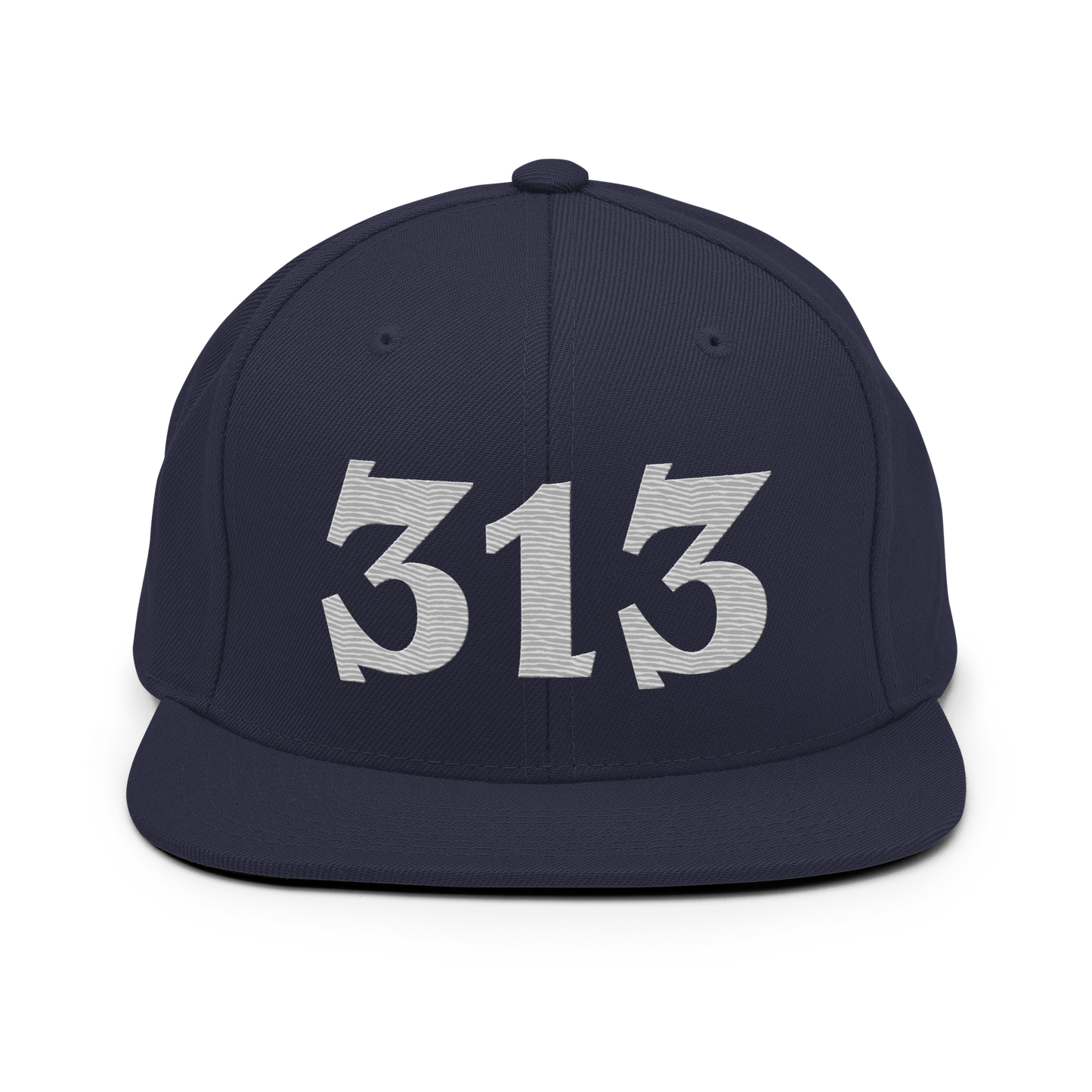 Detroit '313' Vintage Snapback (Angry Font) | Platinum