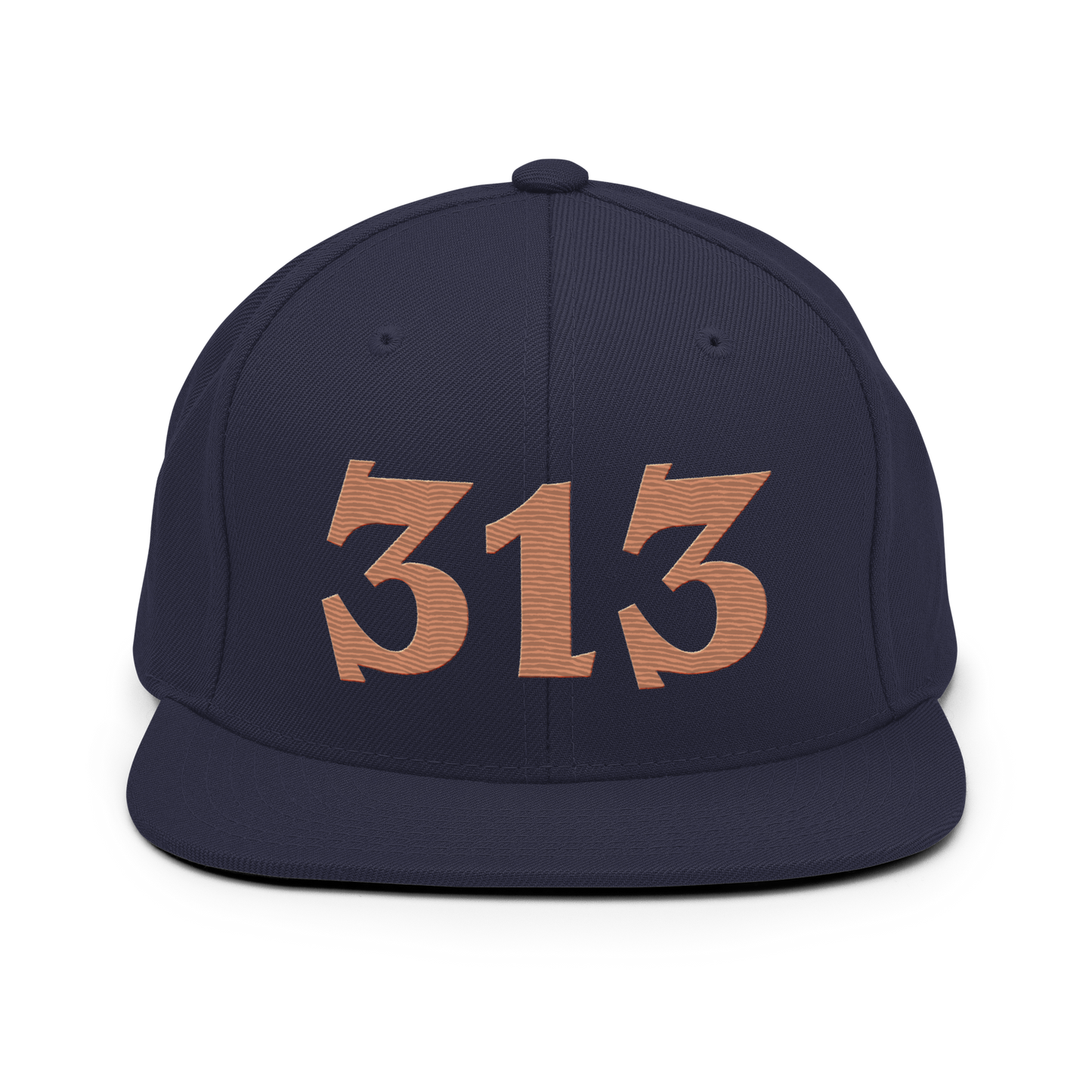 Detroit '313' Vintage Snapback (Angry Font) | Copper