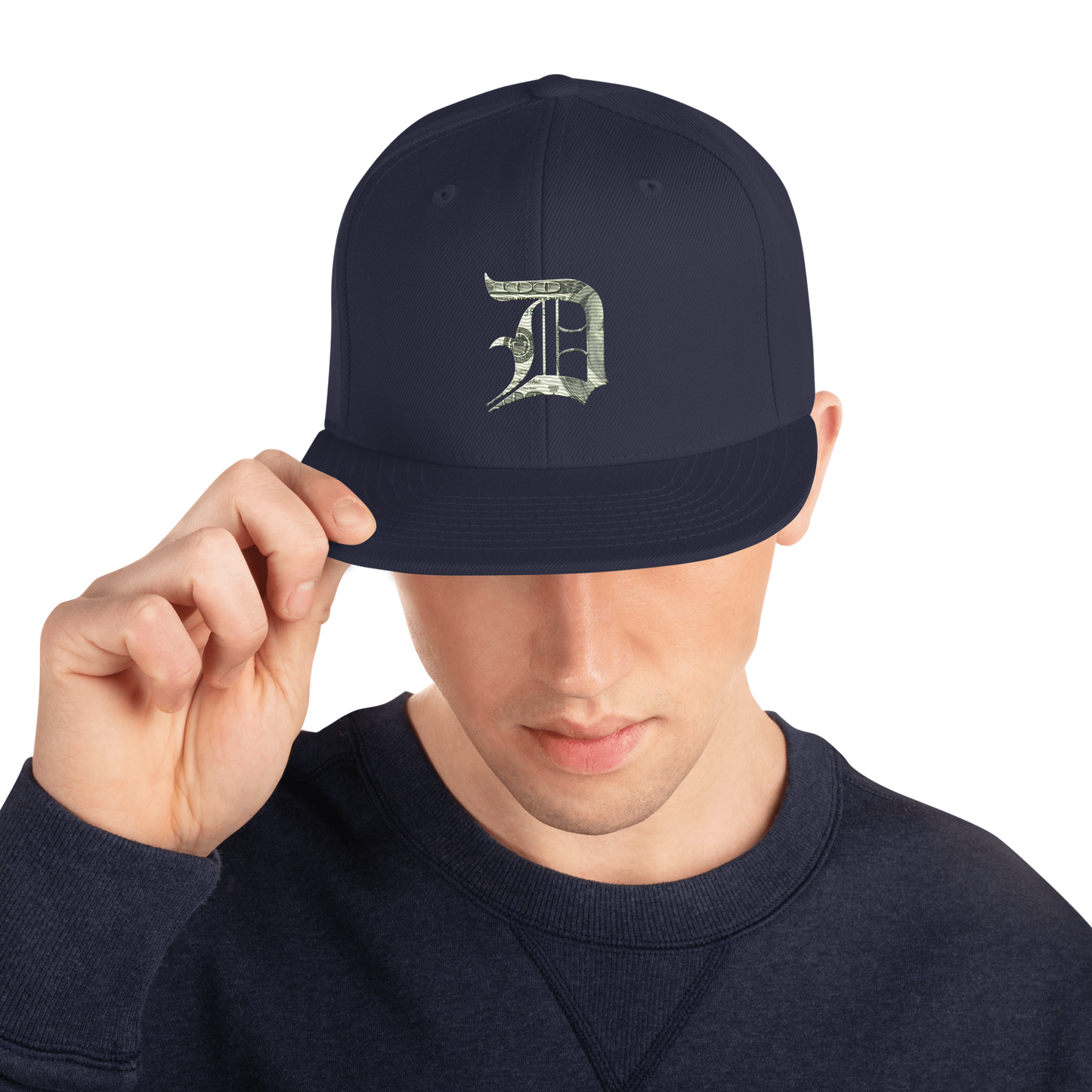 Detroit 'Old English D' Vintage Snapback (Benjamins Edition)