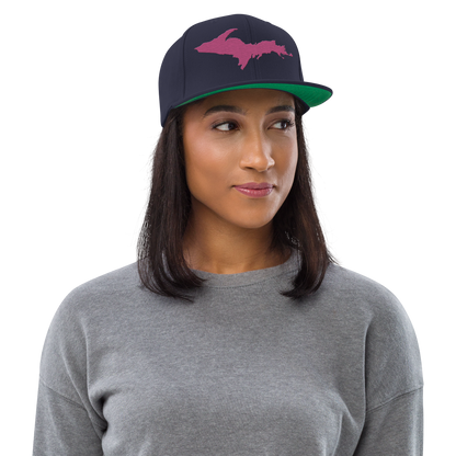 Upper Peninsula Vintage Snapback | Apple Blossom Pink