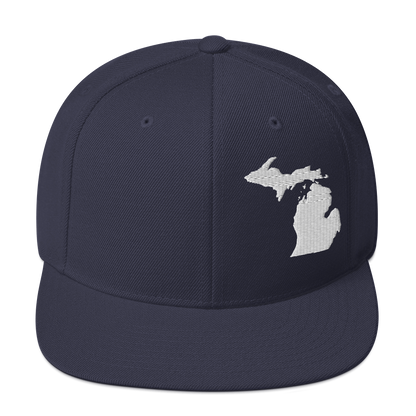 Michigan Vintage Snapback | White Outline