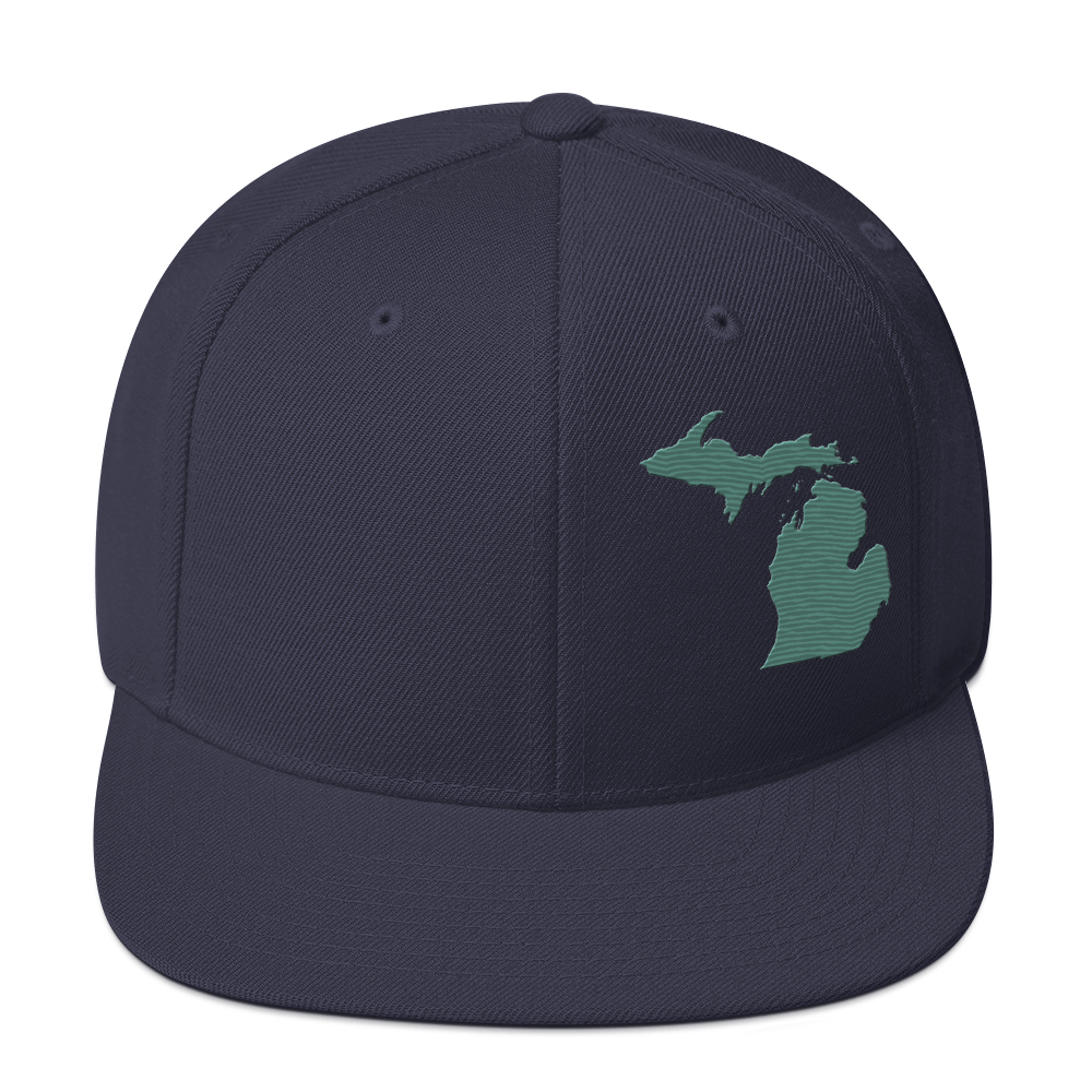 Michigan Vintage Snapback | Copper Green Outline