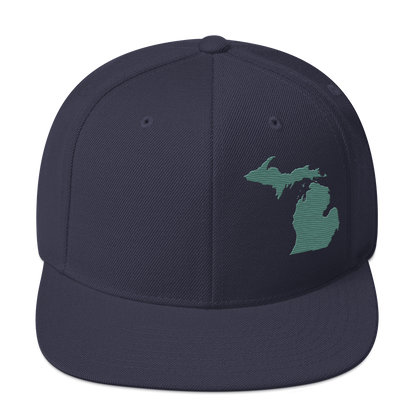 Michigan Vintage Snapback | Copper Green Outline