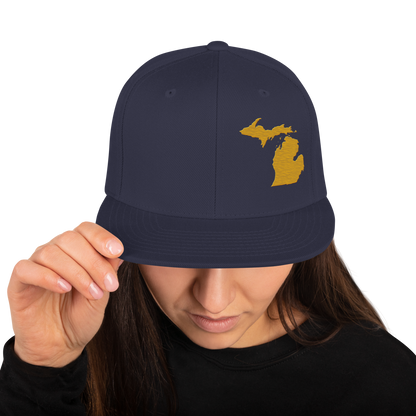 Michigan Vintage Snapback | Gold Outline