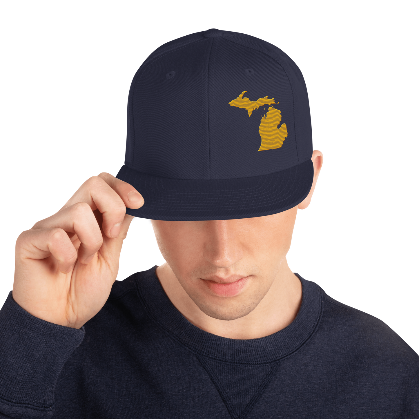 Michigan Vintage Snapback | Gold Outline