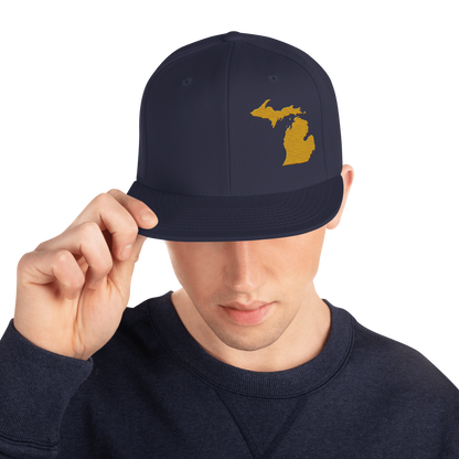 Michigan Vintage Snapback | Gold Outline