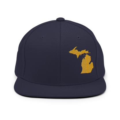 Michigan Vintage Snapback | Gold Outline