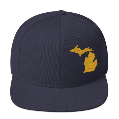 Michigan Vintage Snapback | Gold Outline