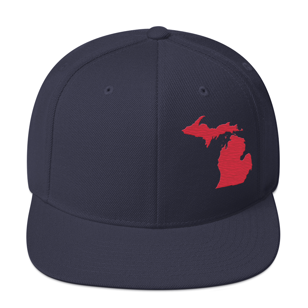 Michigan Vintage Snapback | Lighthouse Red Outline