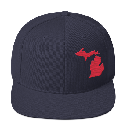 Michigan Vintage Snapback | Lighthouse Red Outline