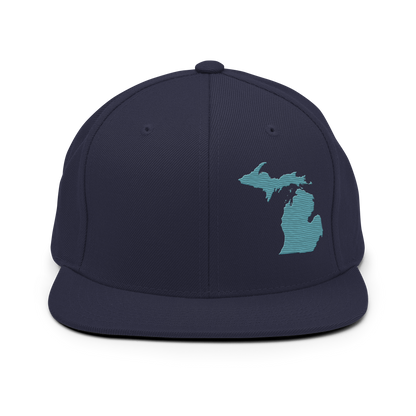 Michigan Vintage Snapback | Huron Blue Outline