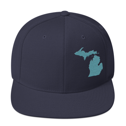 Michigan Vintage Snapback | Huron Blue Outline