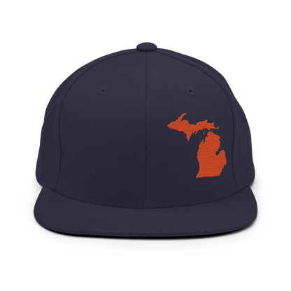 Michigan Vintage Snapback | Maple Leaf Orange Outline