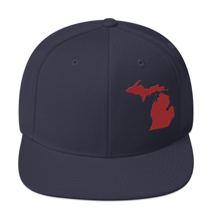 Michigan Vintage Snapback | Thimbleberry Red Outline