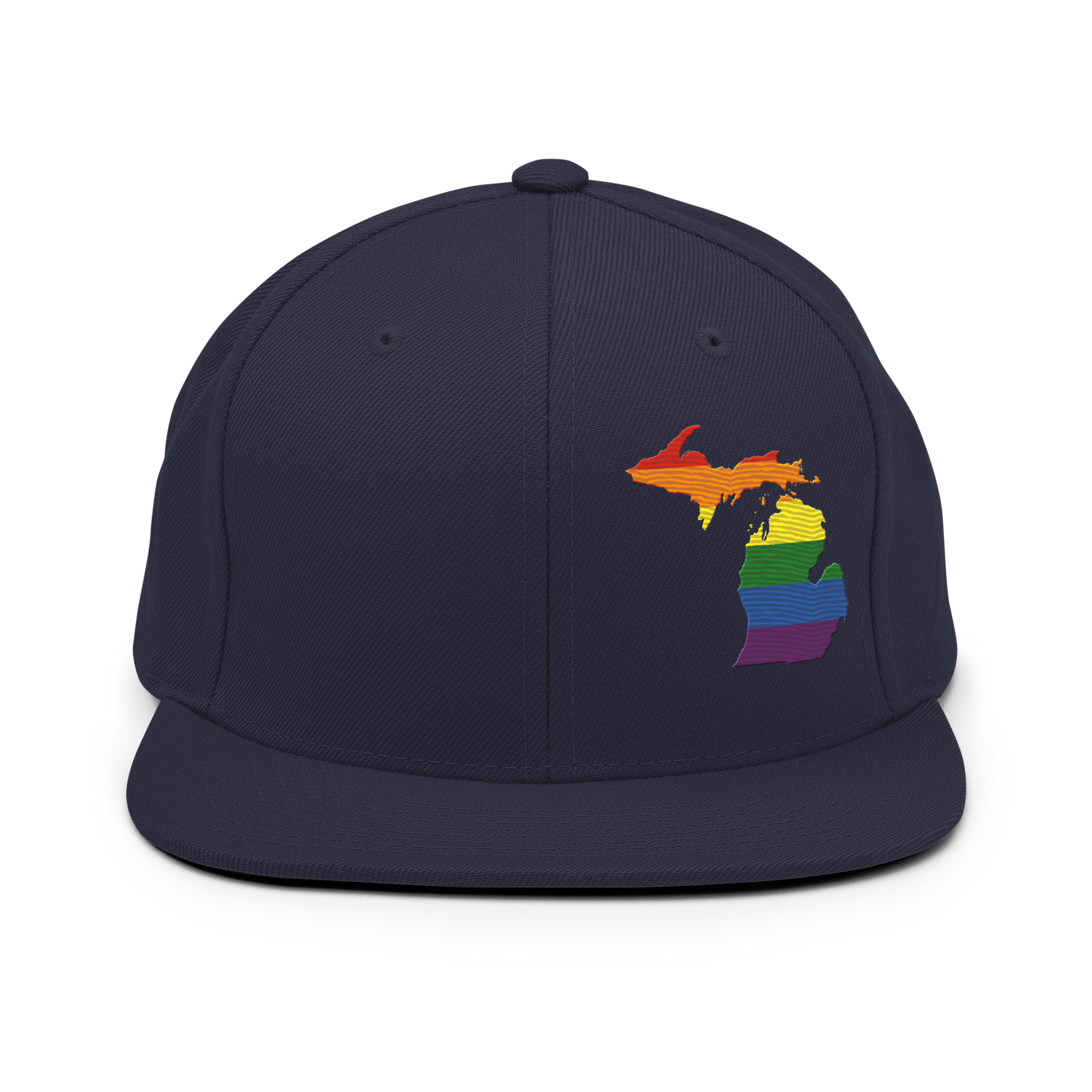 Michigan Vintage Snapback | Rainbow Pride Outline