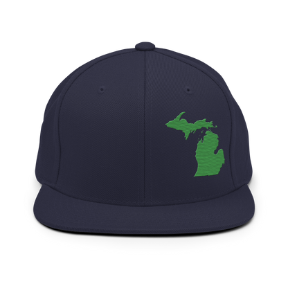 Michigan Vintage Snapback | Shamrock Green Outline