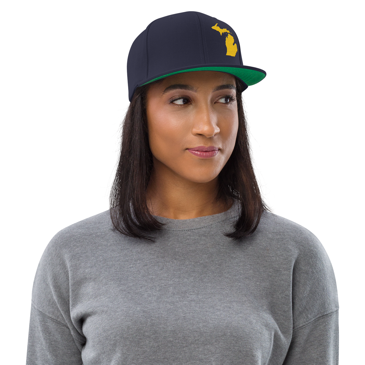 Michigan Vintage Snapback | Maize Outline