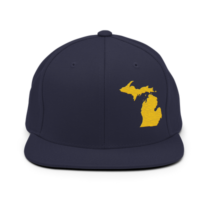 Michigan Vintage Snapback | Maize Outline