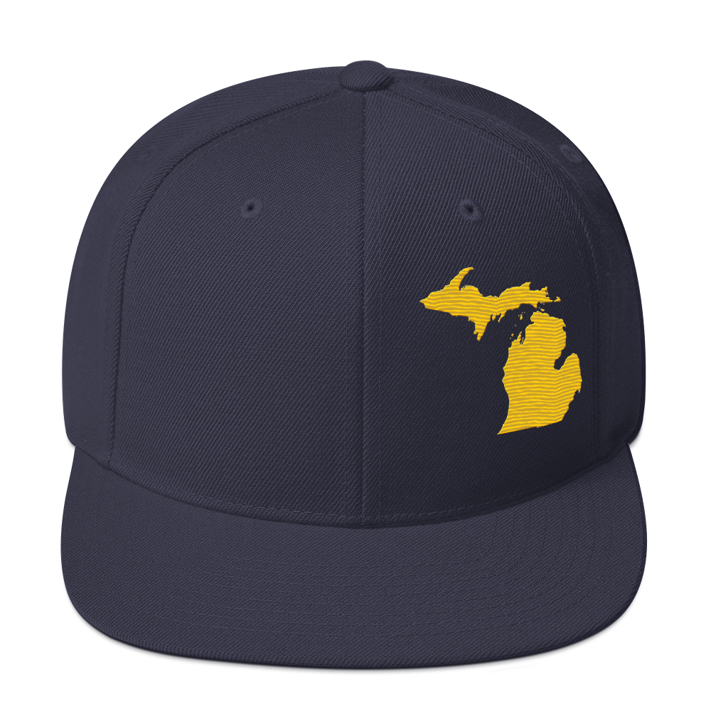 Michigan Vintage Snapback | Maize Outline