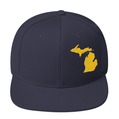 Michigan Vintage Snapback | Maize Outline