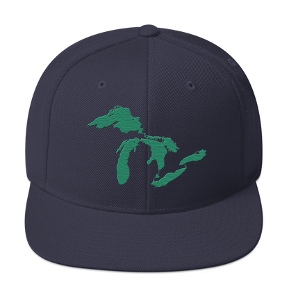 Great Lakes Vintage Snapback | Emerald Green