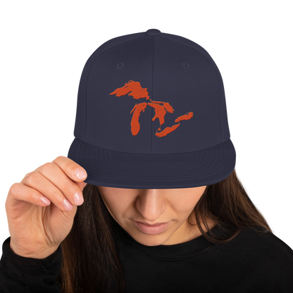 Great Lakes Vintage Snapback | Maple Leaf Orange