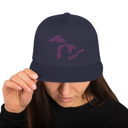 Great Lakes Vintage Snapback | Plum