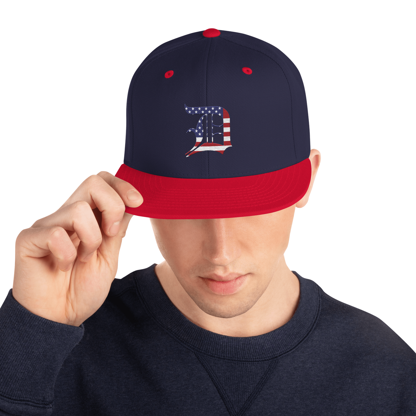 Detroit 'Old English D' Vintage Snapback (Patriot Edition)