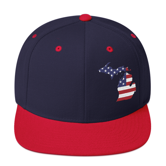 Michigan Vintage Snapback | Patriotic Outline