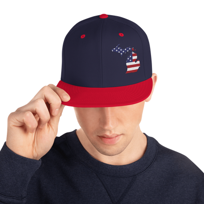 Michigan Vintage Snapback | Patriotic Outline