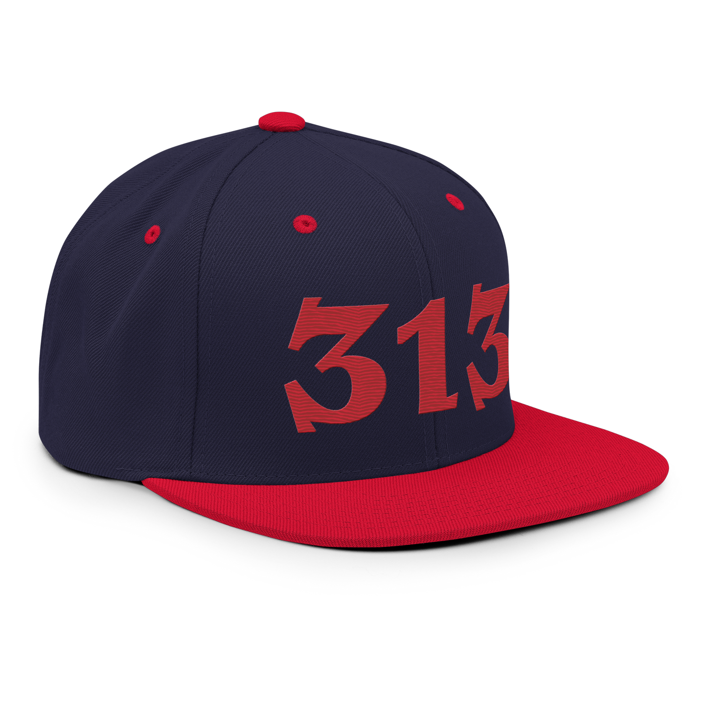 Detroit '313' Vintage Snapback (Angry Font) | Red