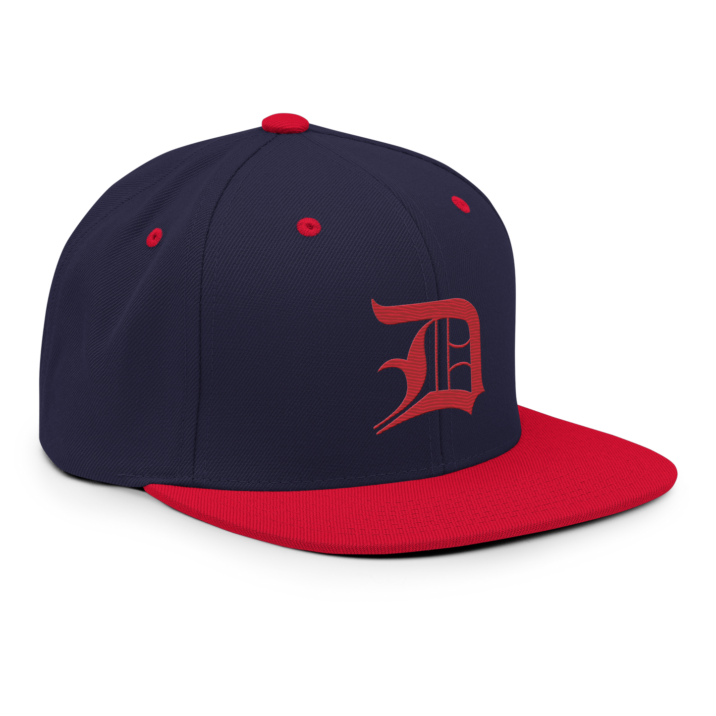 Detroit 'Old English D' Vintage Snapback | Red