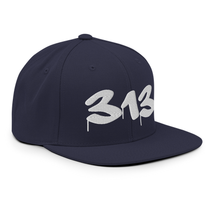 Detroit '313' Vintage Snapback (Tag Font)