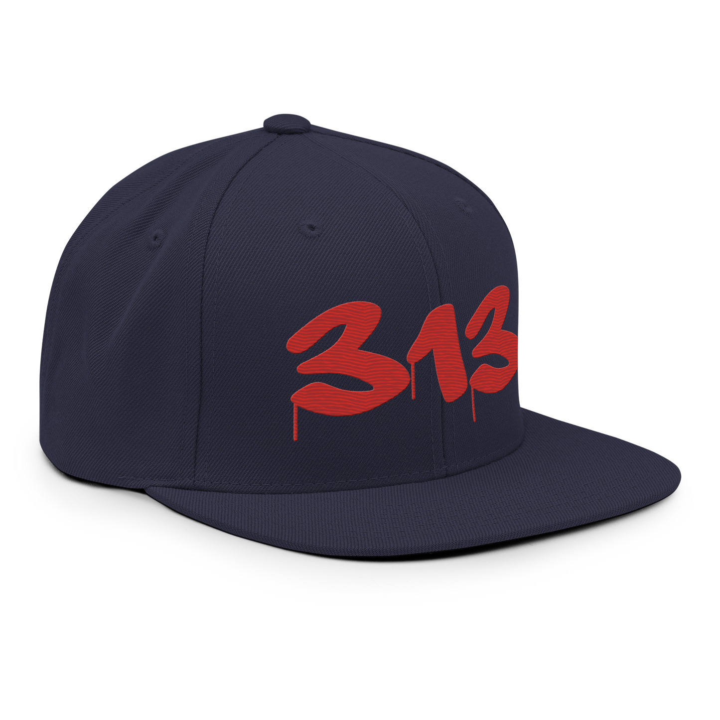 Detroit '313' Vintage Snapback (Tag Font) | Aliform Red