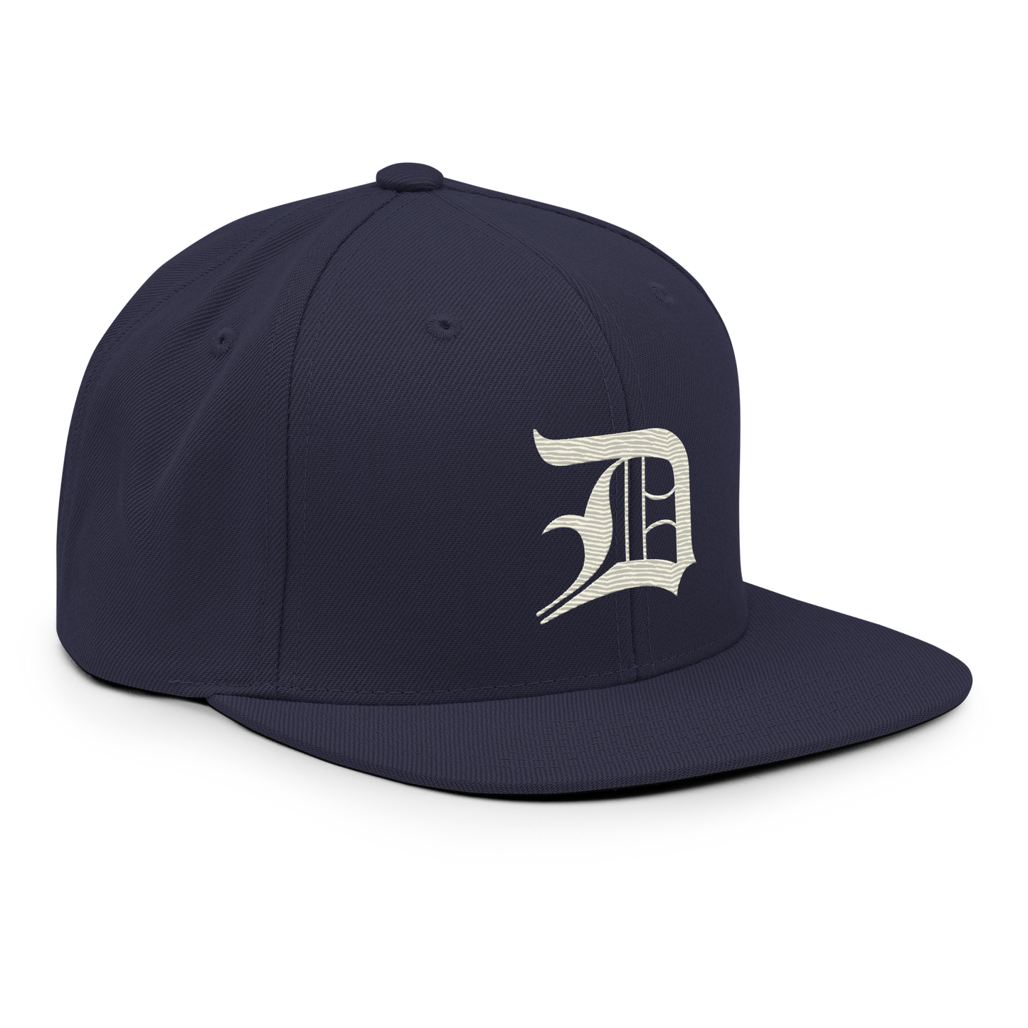 Detroit 'Old English D' Vintage Snapback (Ivory White)