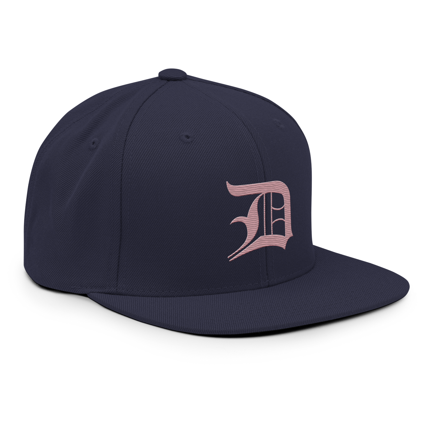 Detroit 'Old English D' Vintage Snapback (Cherry Blossom Pink)