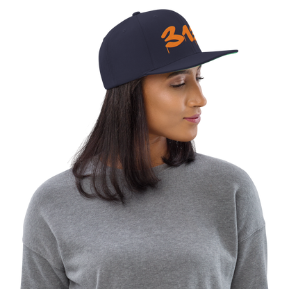 Detroit '313' Vintage Snapback (Tag Font) | Orange