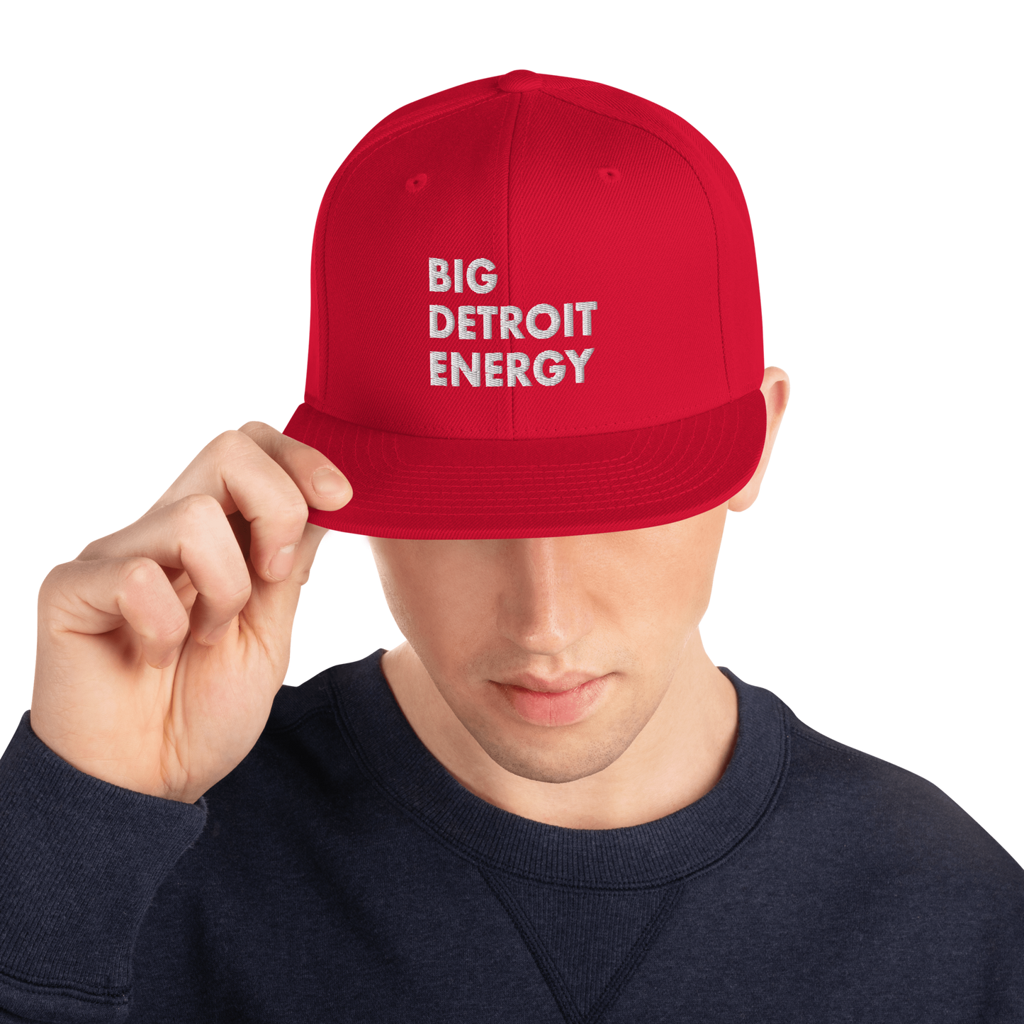 'Big Detroit Energy' Vintage Snapback (White Emb.)