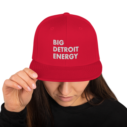 'Big Detroit Energy' Vintage Snapback (White Emb.)