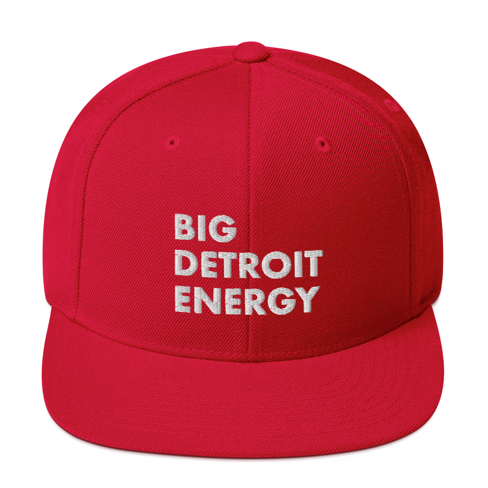 'Big Detroit Energy' Vintage Snapback (White Emb.)