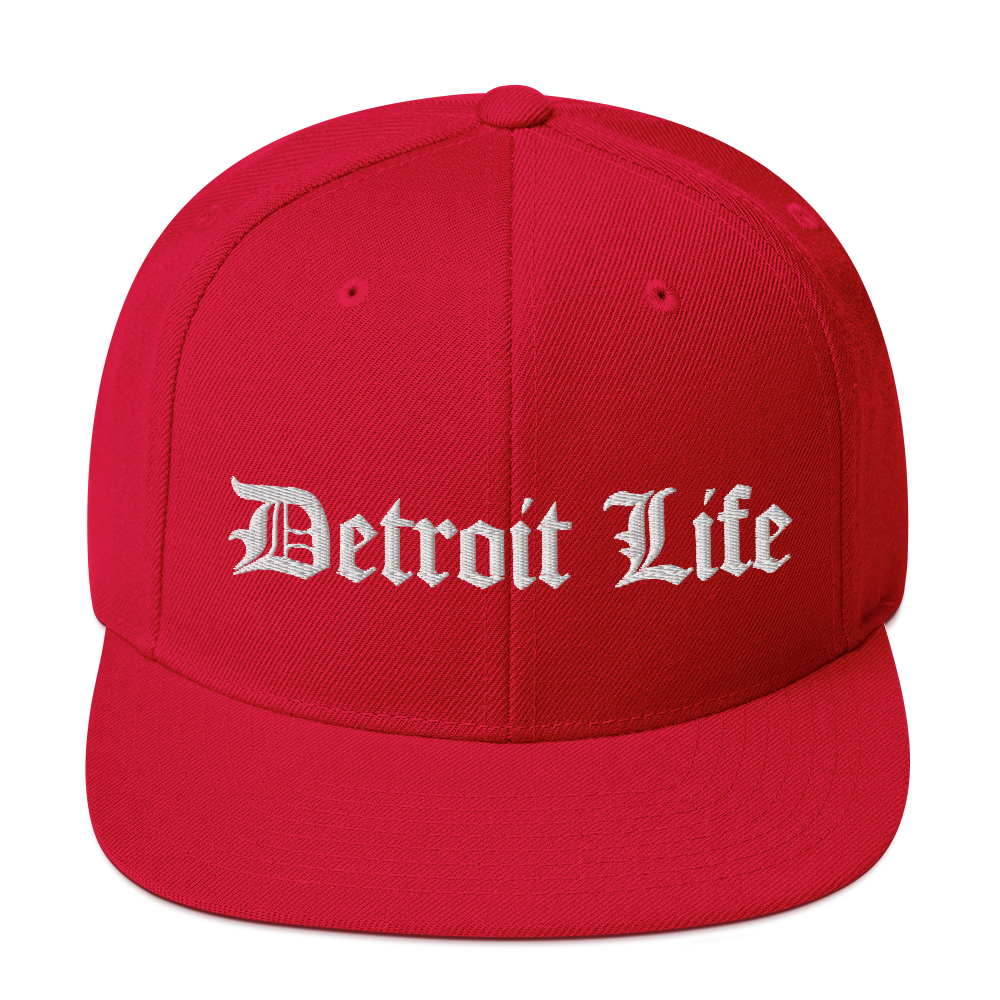 'Detroit Life' Vintage Snapback (Horizontal) | 6-Panel