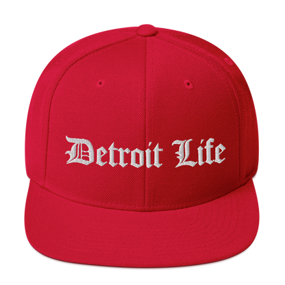 'Detroit Life' Vintage Snapback (Horizontal) | 6-Panel