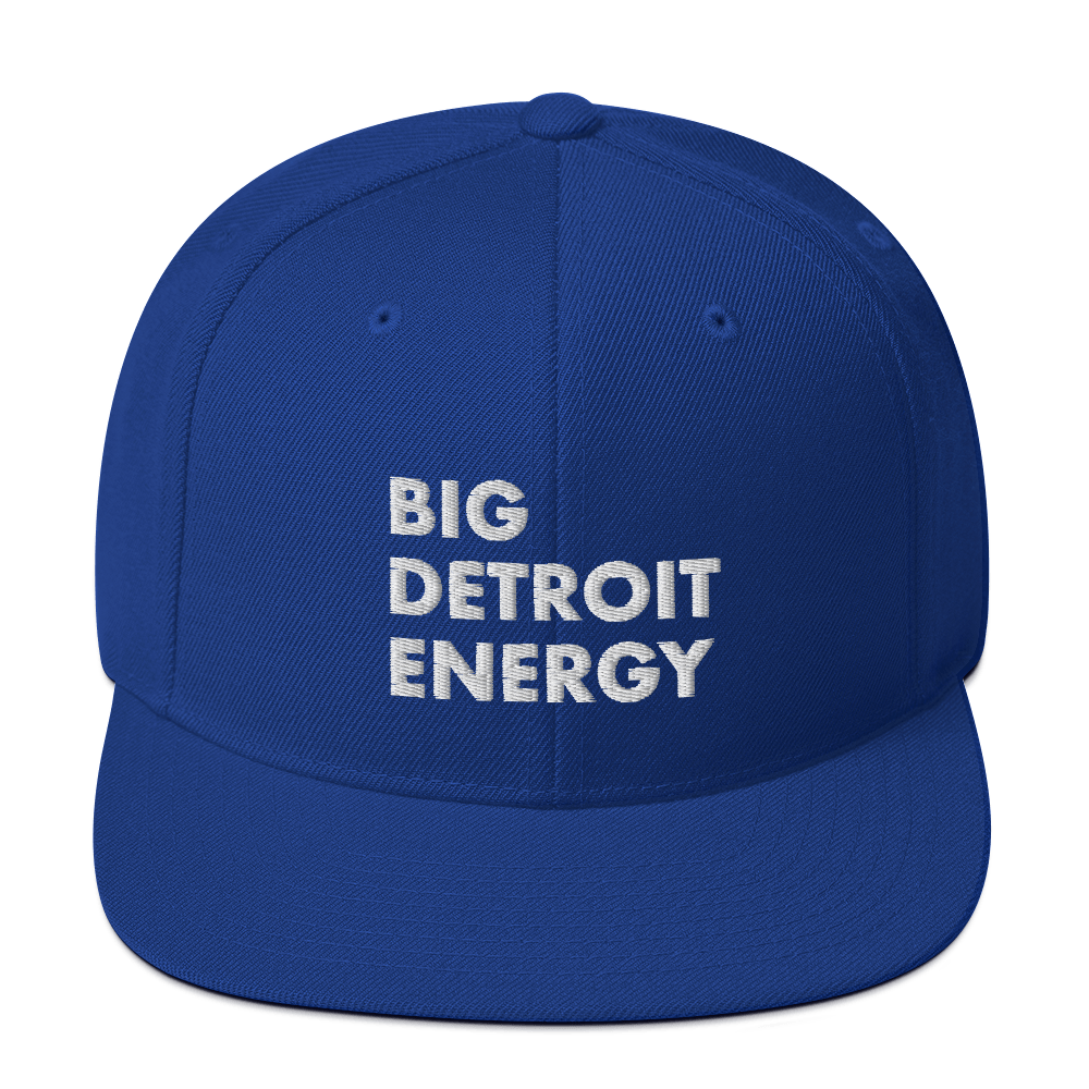 'Big Detroit Energy' Vintage Snapback (White Emb.)