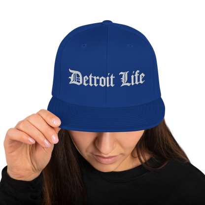 'Detroit Life' Vintage Snapback (Horizontal) | 6-Panel