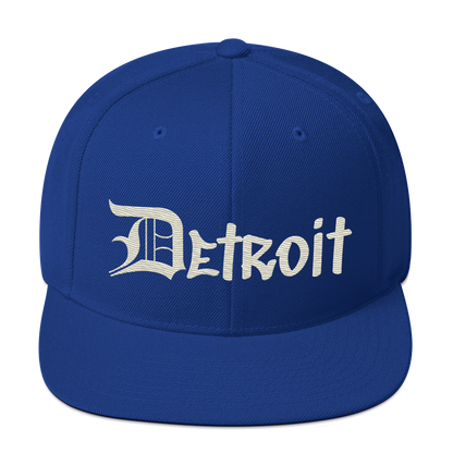 'Detroit' Vintage Snapback (OED Tag Font) | Ivory White