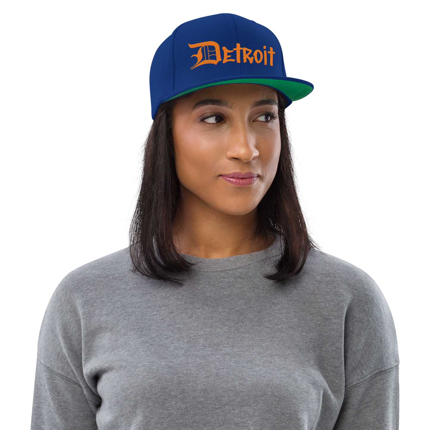 'Detroit' Vintage Snapback (OED Tag Font) | Orange