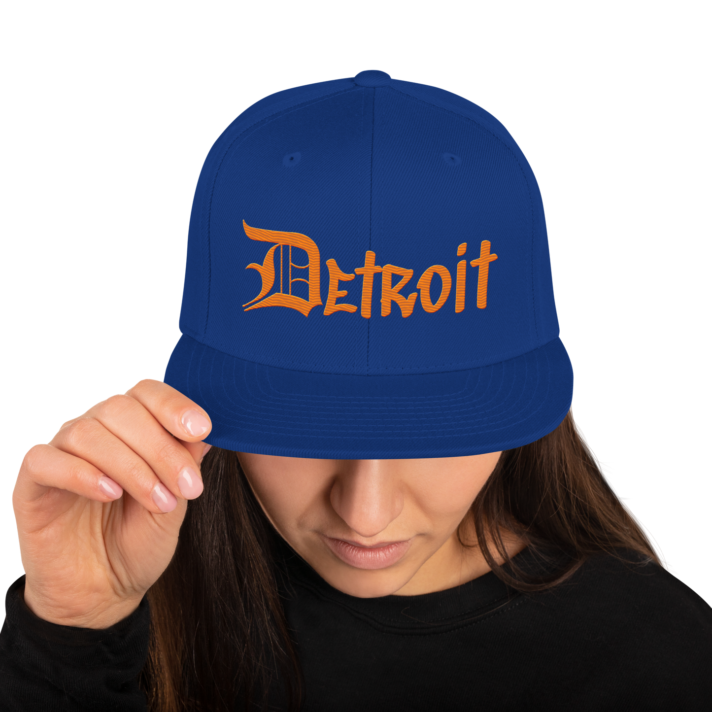 'Detroit' Vintage Snapback (OED Tag Font) | Orange