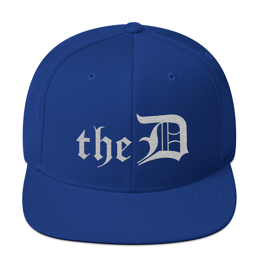 Detroit 'The D' Vintage Snapback | Platinum