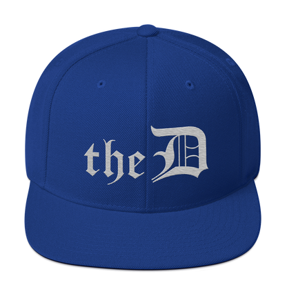 Detroit 'The D' Vintage Snapback | Platinum